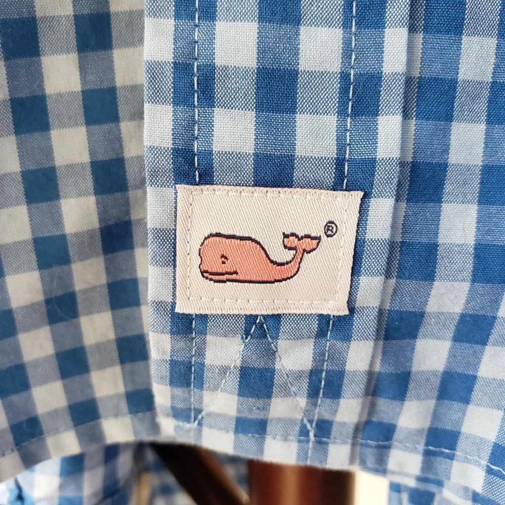 Vineyard Vines Blue Gingham Men's Shirt - Picture 5 of 5